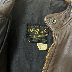 vintageライダース　2着　黒　茶　ブルックス激安の画像