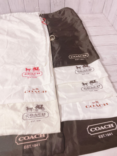 H1237 COACH コーチ　保存袋　袋　収納　巾着　まとめ　超特大　大量　大