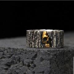 j→→→m17-22  シルバースカルリング☆ オープンリング 指輪 シルバー ヨーロッパ アクセサリー ヴィンテージ レトロ ファッション ジュエリー 3の画像