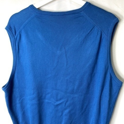 JOHN SMEDLEY ジョンスメドレー ニット ベスト ブルー 青　M イングランド製 希少 名品 正規品 古着 カジュアル ウェ