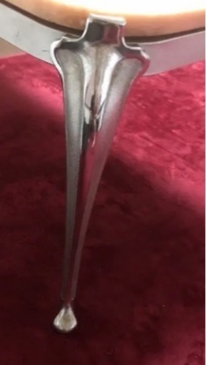 希少　大理石ピンク系　猫脚アンティークテーブル☆マルニ製