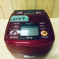 ①2047番 三菱✨ジャー炊飯器✨NJ-SS06R-R‼️