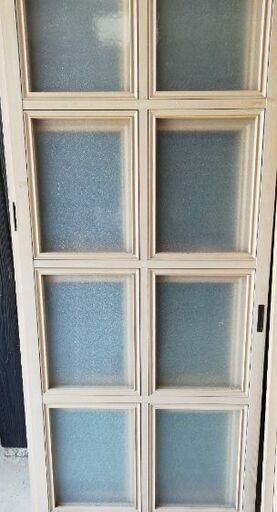 決まりました　建具　アルミ　木目調　ガラス　4枚セット