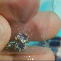 j←←←m18-10 /ＣＺアメジストフラワーピアス      202208101238の画像