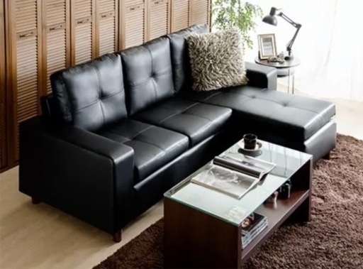 幅206 レザーソファー3人がけ　美品　オットマン付き