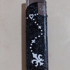 ハンドメイド デザインライター(黒×ネックレス)の画像
