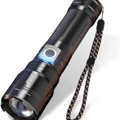 LED懐中電灯 USB給電充電式フラッシュライト 5000ルーメ...