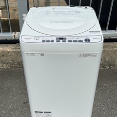 17600(税込) 全自動洗濯機 Sharp ES-G60TC−W 2018年製 6KG (8-