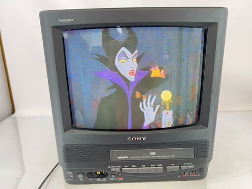 トリニトロンカラービデオテレビ SONY ソニー KV-14VHT1 ブラウン管テレビ テレビデオ 97年製  /  AJ-0306-T1