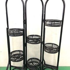 花台 フラワースタンド パーティション 折りたたみ可能 ブラック