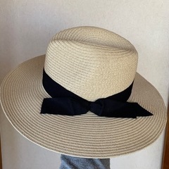 【新品】麦わら帽子 リボン アジャスター付き