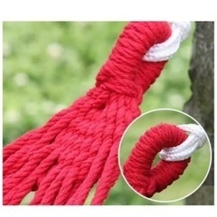 新品　ハンモック キャンプ　綿100% ポーチ付きの画像