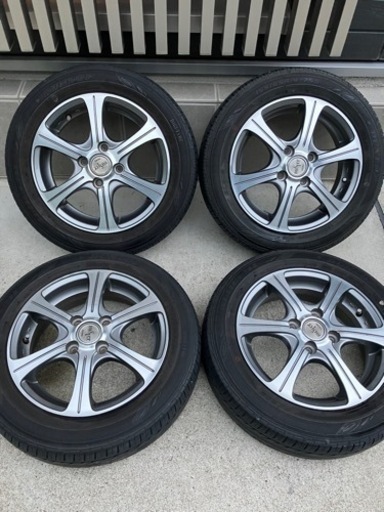 155/65R14 ラジアルタイヤ付きホイール4本　N BOX、タント、ムーブ、ワゴンR等に！　ランクB