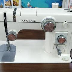 JANOME　ジャノメ　アンティーク電動ミシン　トピアエースA   802型　1974年頃　アンティーク収納台セット　通電可能のみ　ジャンク品の画像