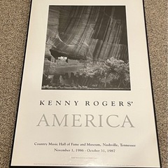 差し上げます！【額装済み】 Kenny Rogersコンサートポスター