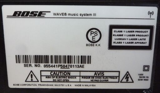 ☆ボーズ BOSE WAVE MUSIC SYSTEM Ⅲ ウェーブ・ミュージックシステム3◆エレガントなデザインとシンプルな操作性