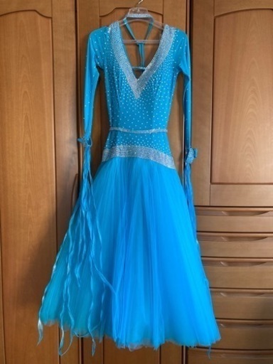 社交ダンスドレス　ブルー