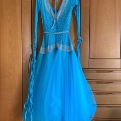 社交ダンスドレス　ブルーの画像