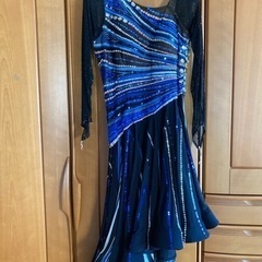 社交ダンスドレス　ラテンブルー