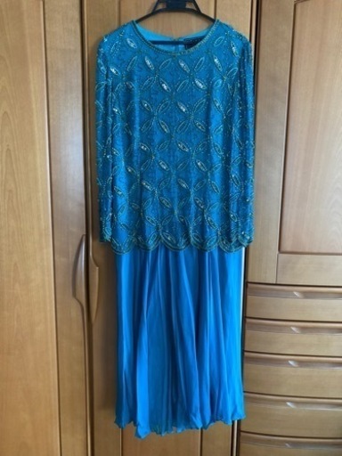 社交ダンスドレス　ブルースパンコール