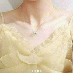 ▼j←←←m18-16刻印有り/ブリリアントカットパヴェアーチペンダントネックレス          202208110614の画像