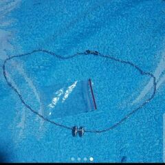 ▼j←←←m18-16刻印有り/ブリリアントカットパヴェアーチペンダントネックレス          202208110614の画像