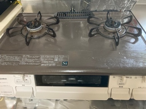 ガステーブル　Paloma 2口コンロ 水無しグリル