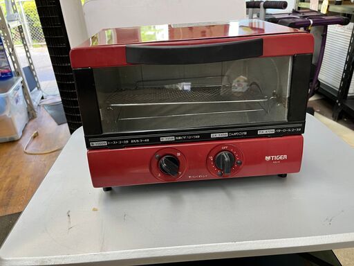 【リサイクルショップどりーむ鹿大前店】No.2304　オーブントースター　タイガー　KAJ-A　2014年製　オシャレな赤色( *´艸｀)