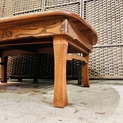 売約済み】 極上 総欅 折りたたみ式 ちゃぶ台 /座卓/文机/卓袱台/ロー