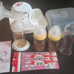 ピジョン    哺乳瓶4本    搾乳器の画像