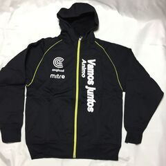 2F-235 新品 ｍｉｔｒｅ　マイター　フード付きスウェット　上下セット　サッカー　フットサル ブラック Mサイズの画像