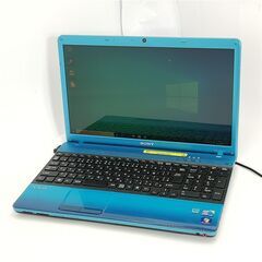 15.5型 ブルー ノートパソコン SONY VPCEB28FJ 中古美品 Core i3 4GB