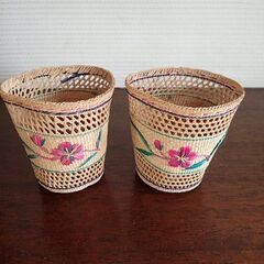 レトロ雑貨　グラスカバー　２個セットの画像