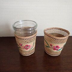 レトロ雑貨　グラスカバー　２個セットの画像