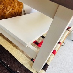 【売約済み】　無垢材　ローボード　ローテーブル　リビングテーブル　センターテーブル　座卓　コロカド　colocado  フレンチカントリー調　パイン材　無垢　木製　シャビー　検　シャビーシック　カントリー　オフホワイト　の画像