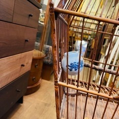 《売約済》【武蔵小山店】Ａ　鳥籠　鳥かご　丸籠　竹籠　竹　景徳鎮　大型鳥籠　検　中国　古美術　古道具　大型　アンティーク　ビンテージ　当時物　小鳥　美術　中国美術　置物　オブジェ　の画像