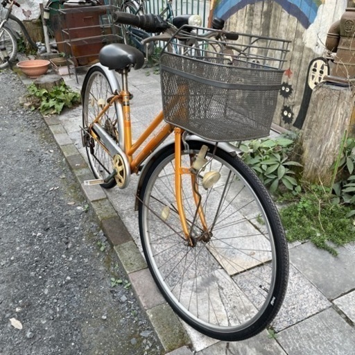 【2675】【取り置き中】シティ　27インチ　前後タイヤ新品　5,000円（防犯・税込） あさひ（asahi） 自転車 ボールドライン-Q 27.5インチ 6段変速 オート 