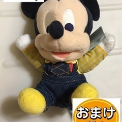 新品未使用 ディズニー デニムを履いた ミッキー ぬいぐるみ  ...