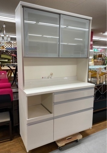 R058 最高級 PAMOUNA キッチンボード、食器棚、幅120cm 美品