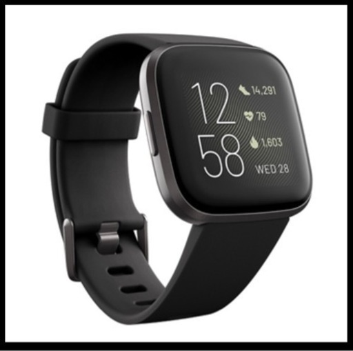 Fitbit Versa 2 Alexa搭載 スマートウォッチ Black/Carbon L/S サイズ FB507BKBK-FRCJK