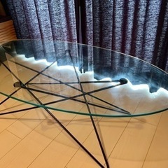 【希少美品】IDÉE O.R.T.F. ローテーブル　ガラストップ 希少美品】IDÉE O.R.T.F. ローテーブルガラストップ