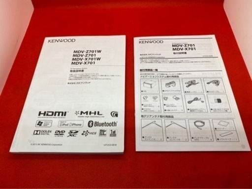 KENWOOD 最上級 MDV-X701 最新地図 新品パーツ多数のフルセット せ-5