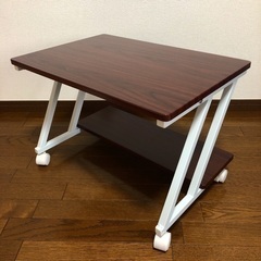 デスク　サイドテーブル　机　キャスター付きの画像