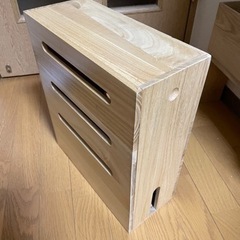 【最終値下げ】木製ルーターボックス　ケーブルボックス　