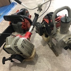 🔨ｵｰｸｼｮﾝ出品　お盆だよ！全員集合！その２ ジャンク　日立ﾁｪｰﾝｿｰ・TANAKA刈払機・KOSHIN水中ポンプの画像