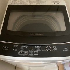 AQUOS洗濯機5キロ　美品　AQW-G50JJ-W 2021年製