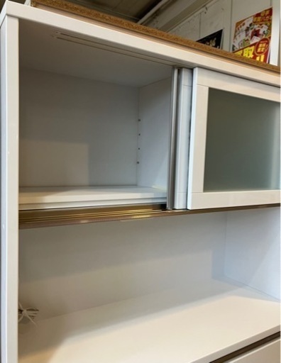 ⭐️展示品上がり⭐️大川家具 2面レンジボード ハイグロス オートクローザー引出