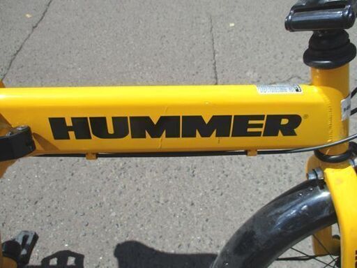 ハマー 折りたたみ 自転車 20インチ 6段切替え 荷台あり 状態良好 イエロー HUMMER 札幌市 中央区