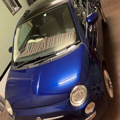 【Sold Out】H22年式 フィアット500 1.4 16V ラウンジ  濃紺  ガラスルーフ!  検:R5/2末まで有り!  お譲りします！の画像
