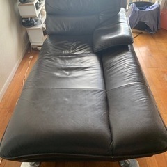 ニトリ 3人用左肘カウチソファ 中古/日焼けの画像